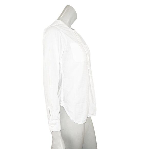 Engineered Garments FWK 1/2 Button popover Shirt in White Cotton Women's Sz 1 - Picture 4 of 8